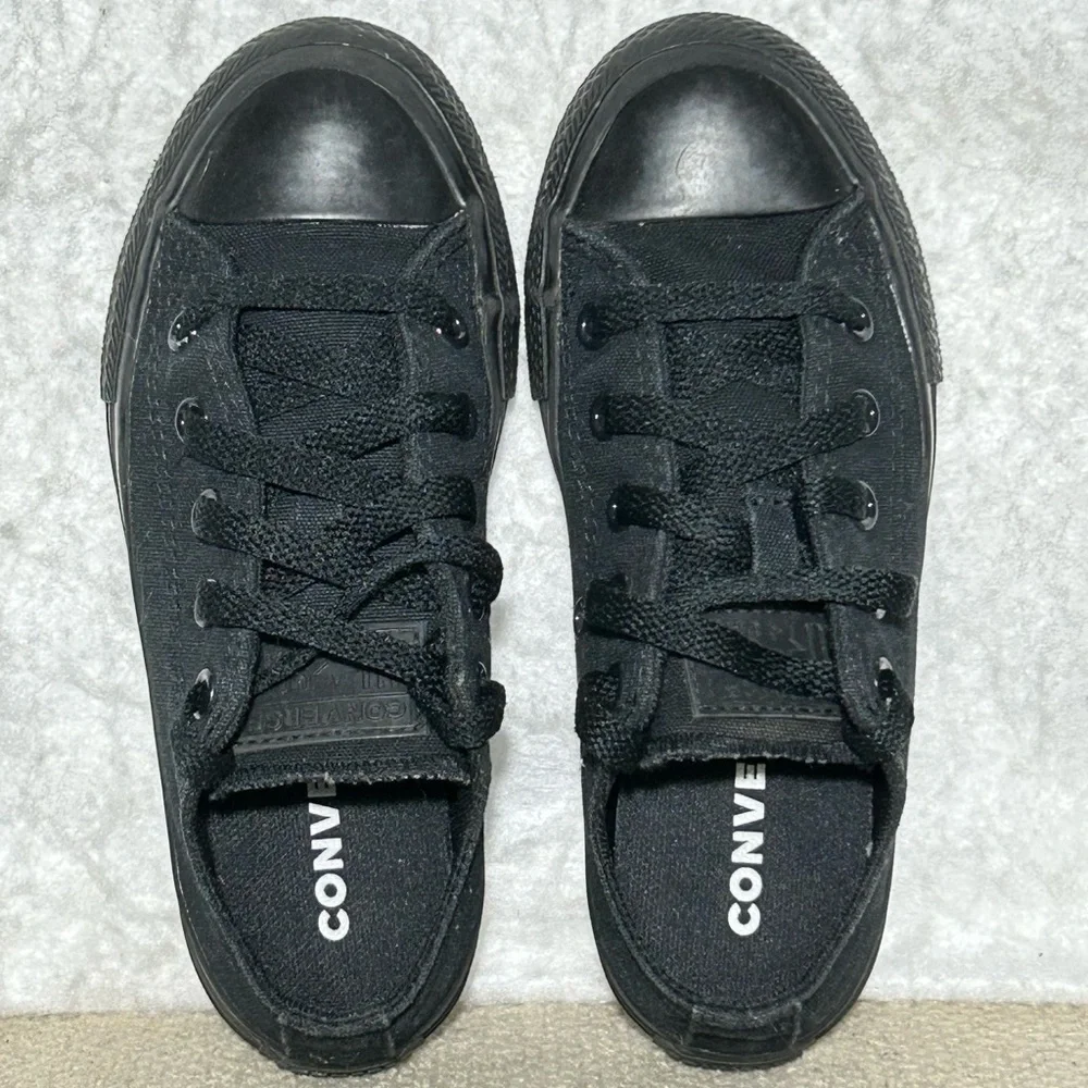 Converse CT All Stars Kids Black Low Canvas Casual Athletic Sneaker Shoes SZ 12